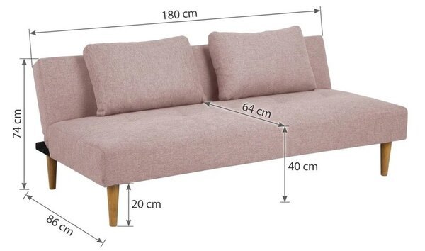 Světle šedá rozkládací pohovka Bonami Essentials Matylda