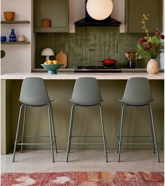 Khaki plastová barová židle (výška sedáku 67,5 cm) Whitby – Unique Furniture