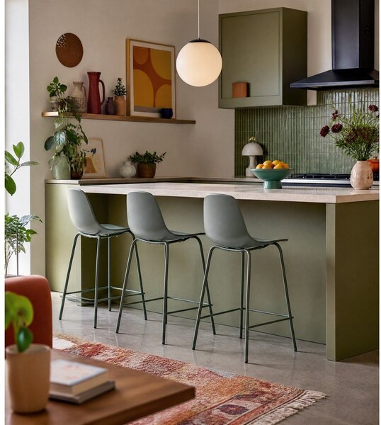 Khaki plastová barová židle (výška sedáku 67,5 cm) Whitby – Unique Furniture