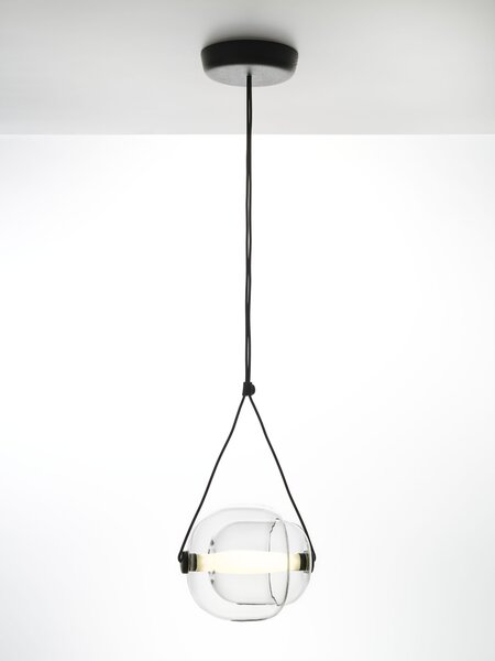 Brokis PC00937_001 Capsula, závěsné svítidlo s čirým vnějším a čirým sklem uvnitř, 15W LED 2700K, šířka 29,5cm