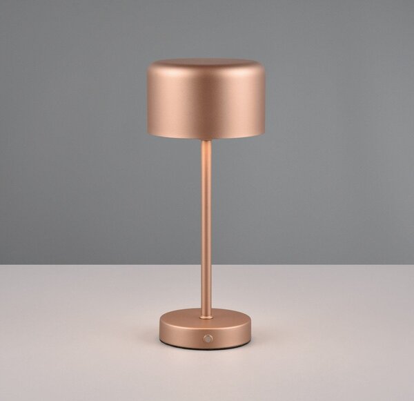 LED stmívatelná stolní lampa v měděné barvě (výška 30 cm) Jeff – Reality