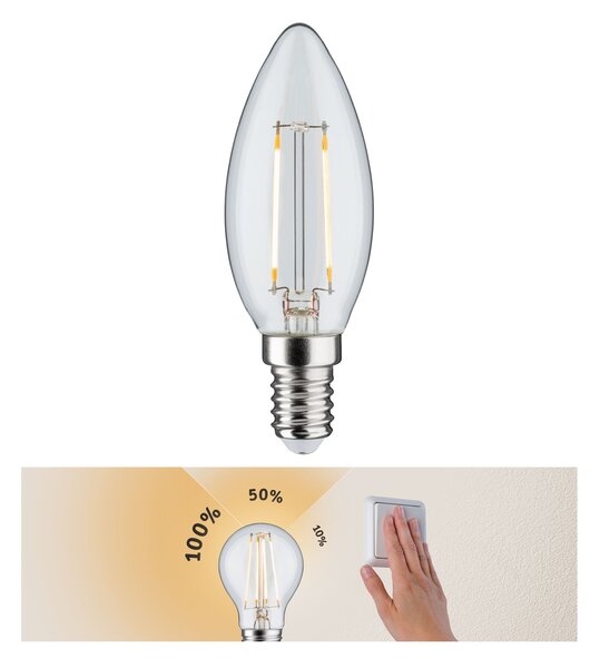 Paulmann 28572 LED žárovka, 2,5W E14 2700K tříkrokové stmívání, výška 8cm