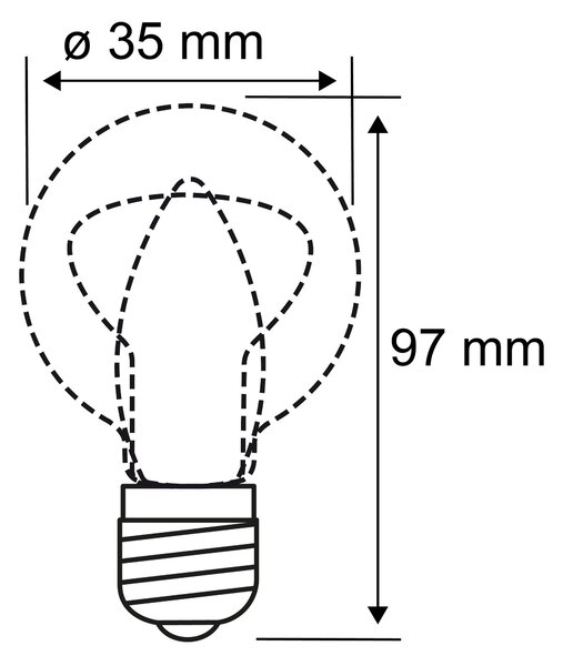 Paulmann 28572 LED žárovka, 2,5W E14 2700K tříkrokové stmívání, výška 8cm
