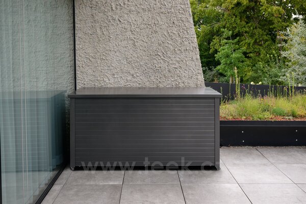 Stern Úložná venkovní truhla M Gilbert, Stern, 140x76x91 cm, rám lakovaný hliník anthracite, včetně koleček