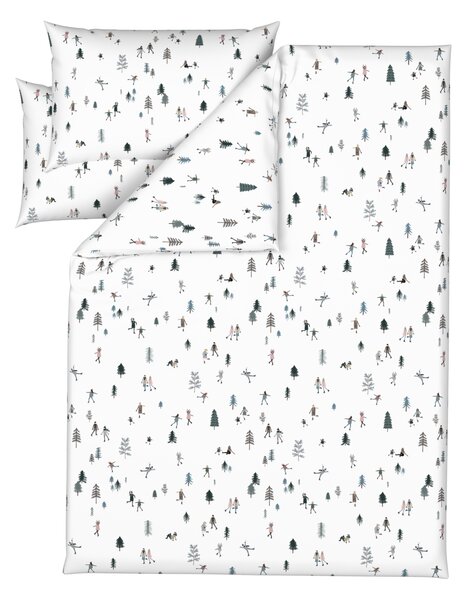 Livarno® Ložní povlečení z jemného flanelu, 200 x 220 cm, 70 x 90 cm (lyže) (100413086002)