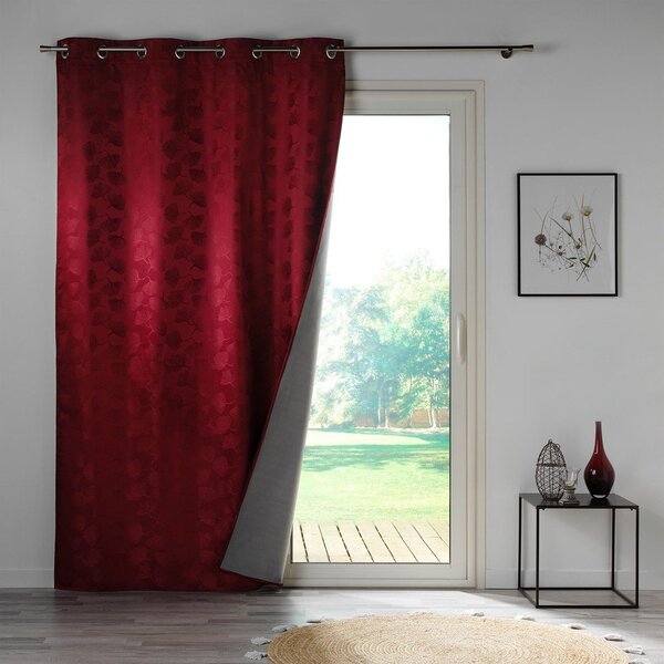 Vínový zatemňovací závěs z žakáru 140x260 cm Lunella – douceur d'intérieur