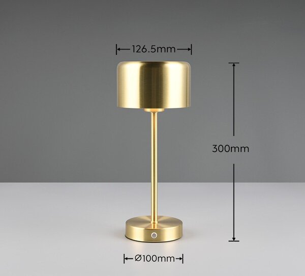 LED stmívatelná stolní lampa ve zlaté barvě (výška 30 cm) Jeff – Reality