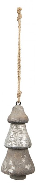 Ozdoba vánoční stromeček stříbrná 6x13 cm – 6x13 cm