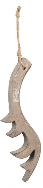 Ozdobný věšák Parohy Stříbrné 9x2x28 cm – 9x2x28 cm