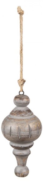 Dekorace Přívěsek šedý 7x14 cm – 7x15 cm
