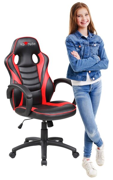 Dětská herní židle Red Fighter C6 — černá/červená
