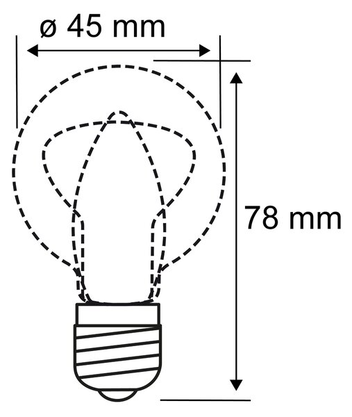 Paulmann 28657 LED žárovka mini globe 6,5W E27 2700K mléčná, výška 7,8cm, stmívatelná