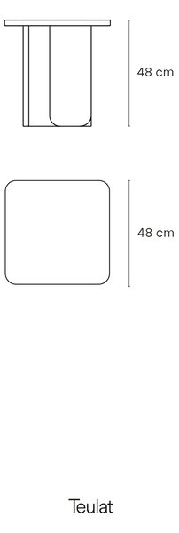 Konferenční stolek arq 100 x 100 cm černý