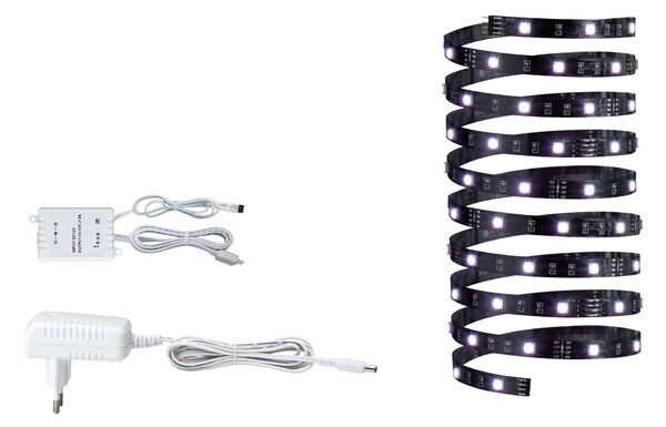 Paulmann 70430 ECO Basic Set, LED pásek s trafem a dálkovým ovladačem, 19W LED RGB, 300cm