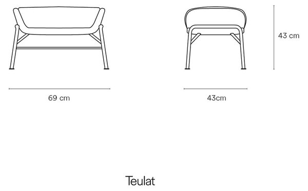 Taburet sadira růžový