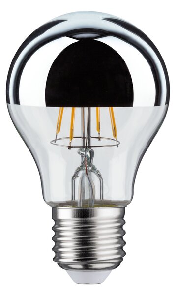 Paulmann 28669 LED žárovka se stříbrným vrchlíkem, 4,8W LED 2700K E27, výška 10,6cm