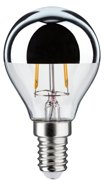 Paulmann 28663 LED žárovka se stříbrným vrchlíkem, 2,6W LED 2700K E14, výška 8cm