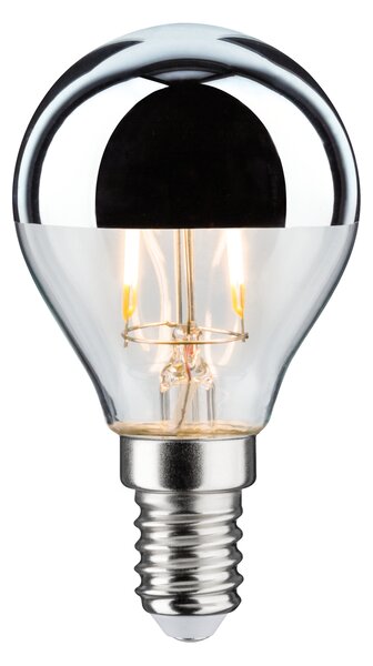 Paulmann 28663 LED žárovka se stříbrným vrchlíkem, 2,6W LED 2700K E14, výška 8cm