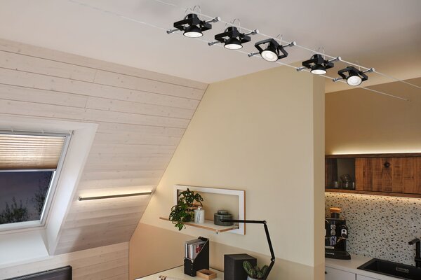 Paulmann 28757 LED žárovka černá, 6,5W LED, 2700K, 12V, 36 stupňů, stmívatelná