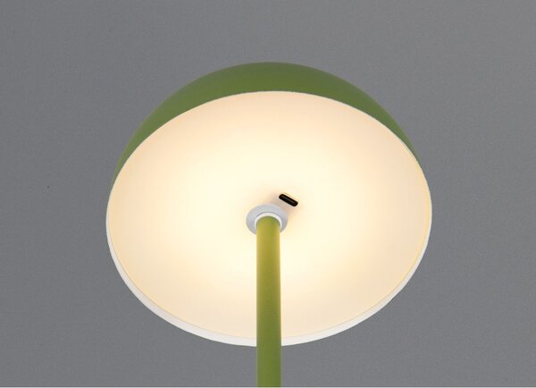 Zelená LED stolní lampa s kovovým stínidlem (výška 21 cm) Munoz – Reality