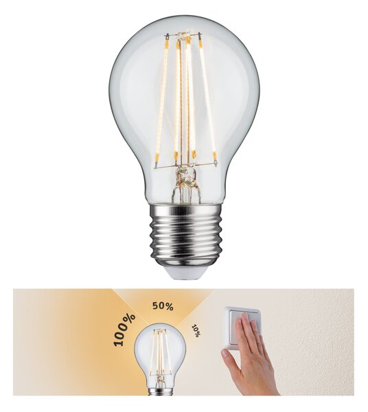 Paulmann 28571 LED žárovka, 7,5W E27 2700K tříkrokové stmívání, výška 10,4cm