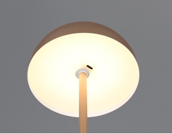 LED stolní lampa v bronzové barvě s kovovým stínidlem (výška 21 cm) Munoz – Reality