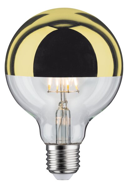 Paulmann 28675 LED žárovka se zlatým vrchlíkem G95, 6,5W LED 2700K E27 stmívatelná, výška 13,8cm
