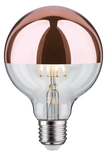 Paulmann 28674 LED žárovka s měděným vrchlíkem G95, 6,5W LED 2700K E27, průměr 9,5cm