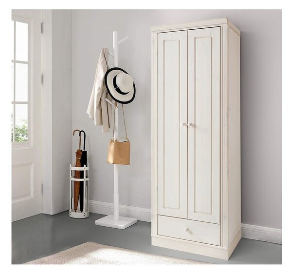 Bílá šatní skříň z borovicového dřeva 65x180 cm Anita – Støraa