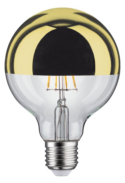 Paulmann 28675 LED žárovka se zlatým vrchlíkem G95, 6,5W LED 2700K E27 stmívatelná, výška 13,8cm