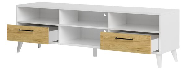 TV stolek/skříňka Barilus 25 (ořech americký byant + bílá)