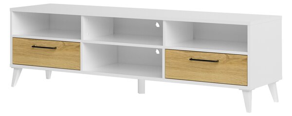 TV stolek/skříňka Barilus 25 (ořech americký byant + bílá)