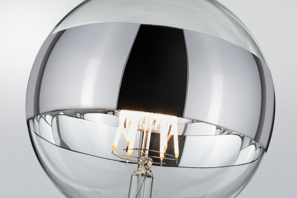 Paulmann 28681 LED žárovka se stříbrným pruhem, 6,5W LED 2700K E27 stmívatelná, výška 17,4 cm