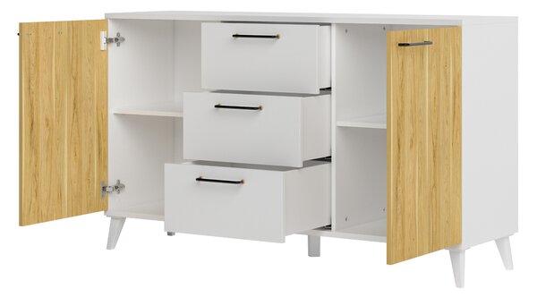 Komoda Barilus 45 (ořech americký byant + bílá)