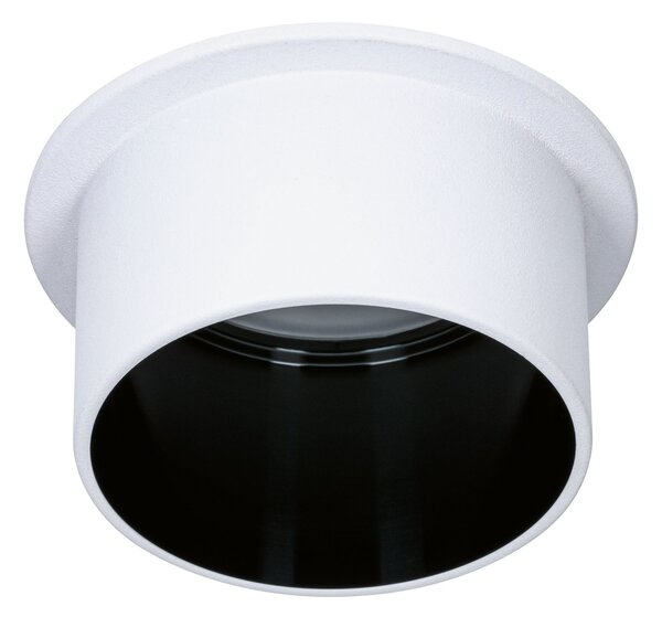 Paulmann 93376 LED Gil, bodovka v bílo-černé úpravě, 1x6,5W LED 2700K tříkrokové stmívání, prům. 6,8cm, IP44