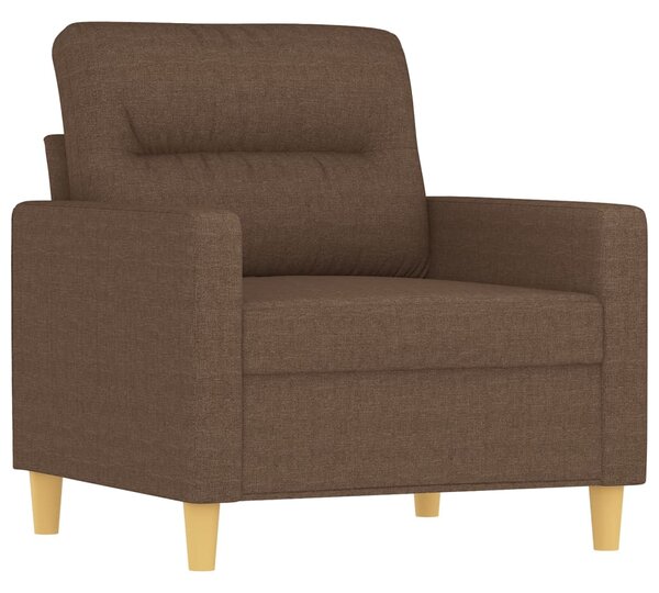 3dílná sedací souprava s polštáři hnědá textil 3201555