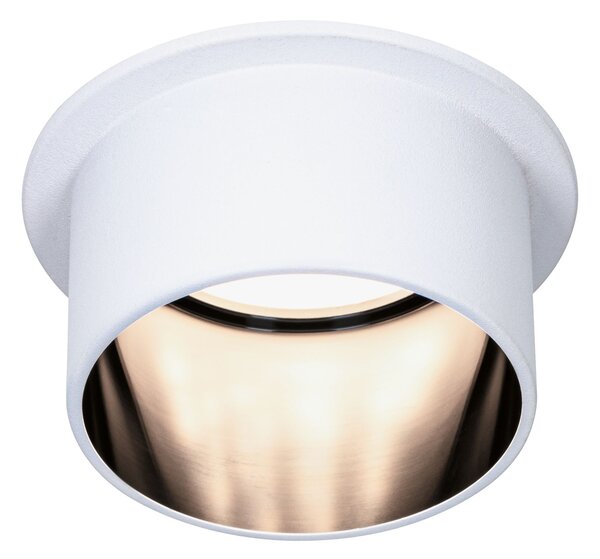 Paulmann 93376 LED Gil, bodovka v bílo-černé úpravě, 1x6,5W LED 2700K tříkrokové stmívání, prům. 6,8cm, IP44