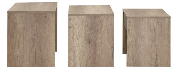 Odkládací stolek SHP Light Walnut, 3 ks