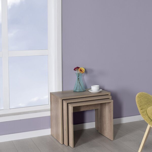 Odkládací stolek SHP Light Walnut, 3 ks