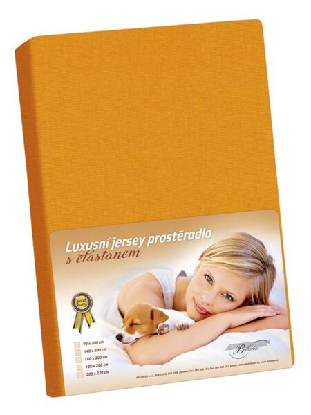Jersey s elastanem - 90x200 cm oranžová
