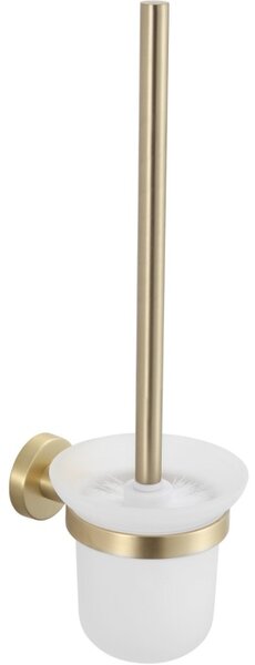 Mexen Remo, nástěnný toaletní kartáč, zlatý matný, 7050750-55