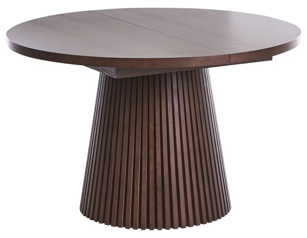 Rozkládací jídelní stůl MOORE Tmavý jasan 120/160 cm 120 cm