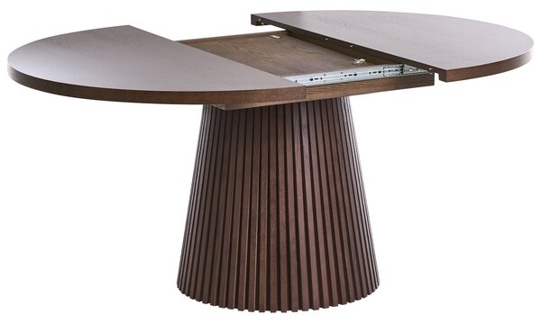 Rozkládací jídelní stůl MOORE Tmavý jasan 120/160 cm 120 cm