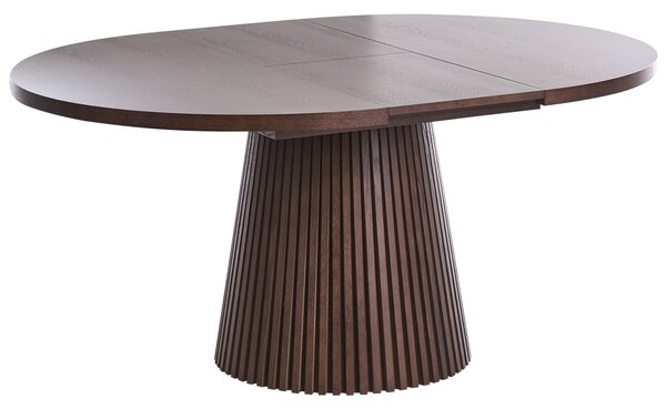 Rozkládací jídelní stůl MOORE Tmavý jasan 120/160 cm 120 cm