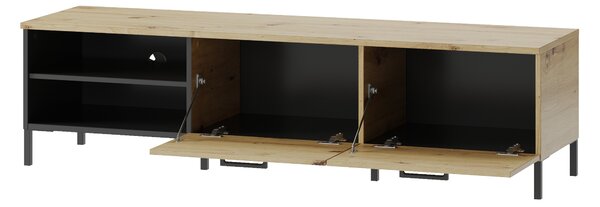 TV stolek/skříňka Lorren 25 (dub artisan + černá matná)