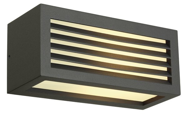 SLV 232495 Box_L, venkovní nástěnné svítidlo antracit, 1xE27 max.18W, šířka 25cm, IP54