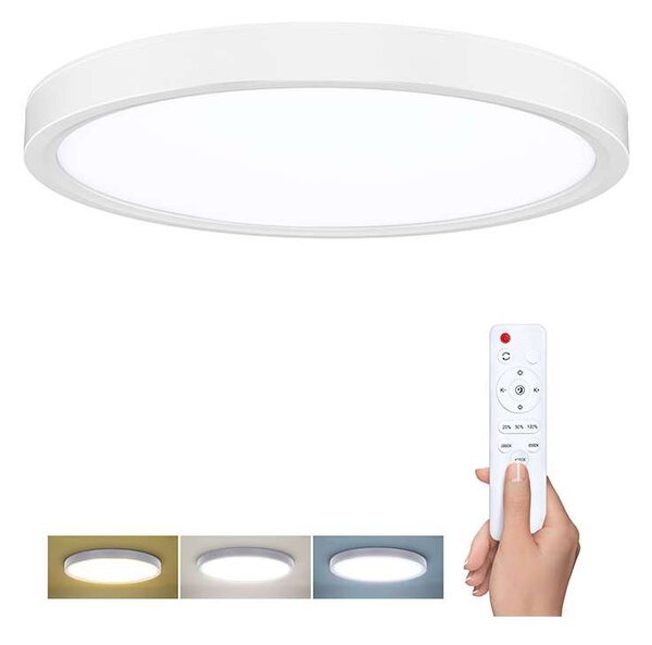 LED stropní světlo s dálkovým ovládáním Estela nastavitelné - průměr 50 cm, bílá