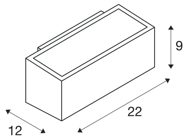 SLV 232485 Box, venkovní nástěnné svítidlo UP/DOWN, antracit, 1x R7s max 80W, IP44