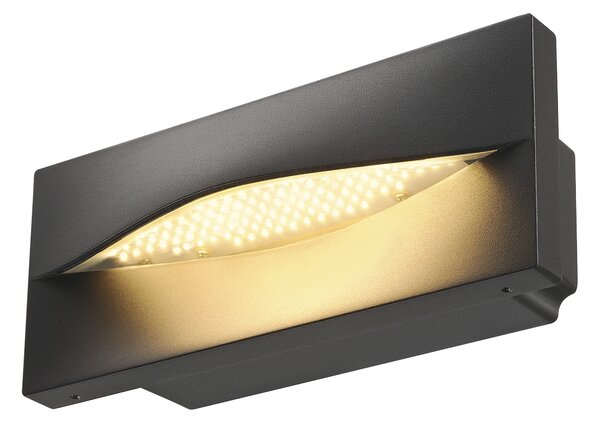 SLV 233635 Adi, venkovní vestavné svítidlo do stěny, LED 18W, 3000K, IP55, antracit, šířka 30cm