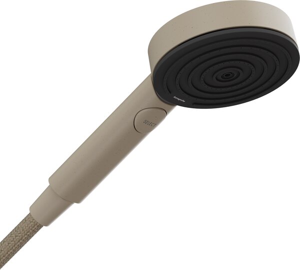 Hansgrohe Pulsify Planet Edition Ruční sprcha 105 3jet Relaxation EcoSmart+ Select, Béžová (recyklace), 26077210